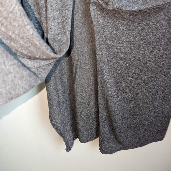 Sigrid OLSEN Grey Lagenlook Minimalist Open Front Long Lined Cardigan One Size - Picture 4 of 6